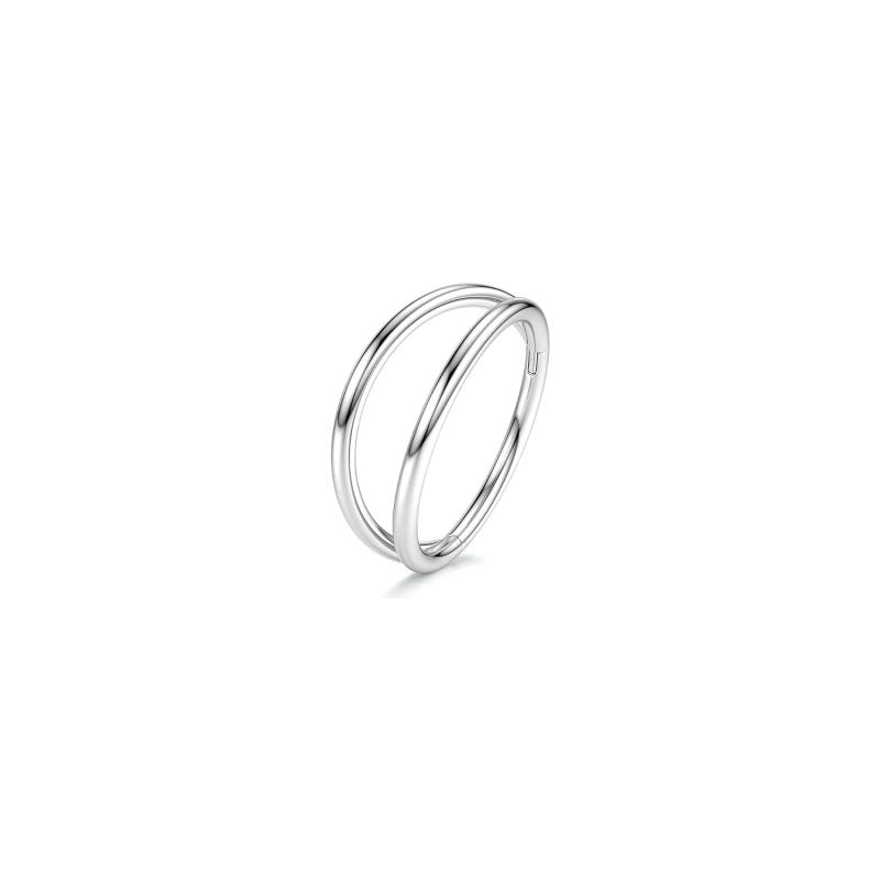 316l-double-wrap-hinged-nose-ring 316L stainless steel double wrap hinged nose ring on white background