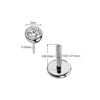 g23-titanium-threadless-nose-stud-size-guide Size guide diagram for G23 titanium threadless push pin nose stud showing 3mm top gem, 0.45mm pin, 6mm to 10mm bar length, and 0.8mm to 1.2mm gauge thickness