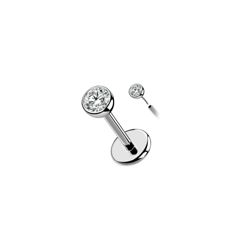 g23-titanium-threadless-nose-stud-structure Exploded view showing threadless push pin structure of titanium flat back nose stud