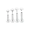 plain-disc-nose-stud-four-head-options Four plain disc tops with their posts, in three head sizes and two closure types
